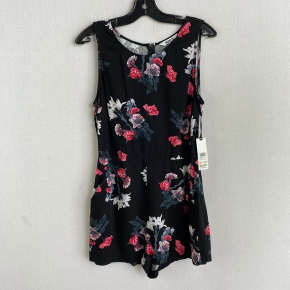 BB DAKOTA Black Floral Romper NWT - Picture 1 of 9